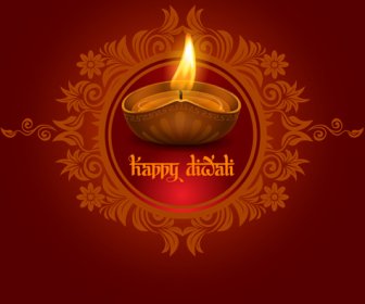Happy Diwali Ethnischen Stilen Hintergrund Vektoren