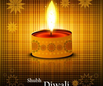 Happy Diwali Festival Colorful Line Wave Celebration Card Illustration Vector
