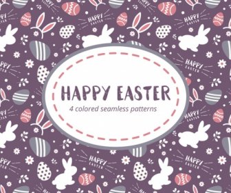 happy easter pattern vector