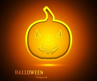 Happy Halloween Karte Orangenen Leuchtenden Bunten Kürbis-Hintergrund