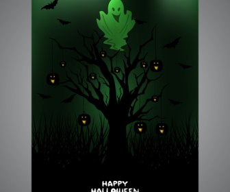Happy Halloween Vector Background