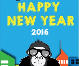 Feliz Ano Novo 2016 Estilo De Jogo De Console