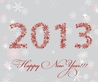 Glückliche Neue Year13 Postkarte Vektor