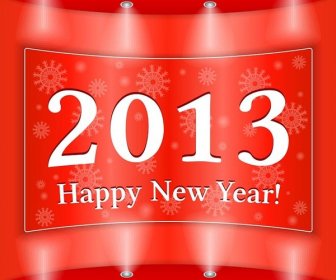 Buon Year13 Stile Red Display Vector