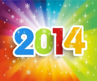 Szczęśliwy Nowy Year14 Kolorowe Tło Wektor Wektor