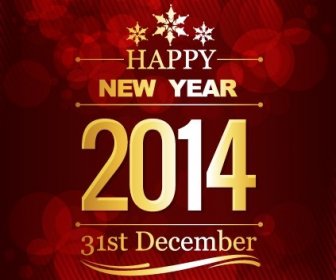 Mutlu Yeni Year14 Vektör Arka Plan