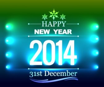 Mutlu Yeni Year14 Vektör Arka Plan