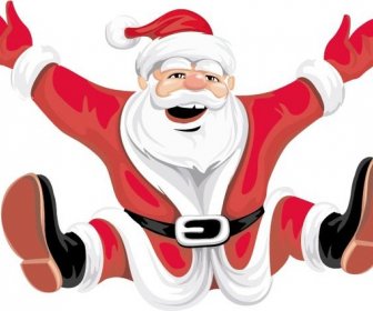 счастливый Санта-Клауса на Рождество клип искусства вектор