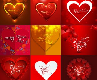 Happy Valentines Day Beautiful Background For Card Collection Vector Design