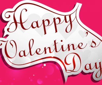 Senang Hati Hari Valentine Untuk Huruf Teks Desain Kartu Vektor