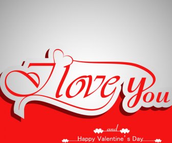 Mutlu Sevgililer Günü Kalp Metin Tasarım Kart Vektör Yazı Için