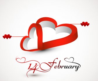 Feliz Día De San Valentín Corazón Para Poner Letras Vector De Tarjeta De Diseño De Texto