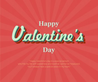 happy valentines day typography poster template dynamic rays texts decor