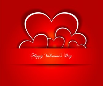 Happy Valentines Hearts Illustration Vector