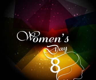 Happy Womens Day Colorful Card Or Background Vector Design