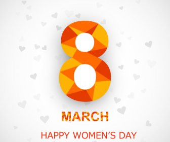 Glückliche Frauen Tag Für Lady Bildkarte Design Vektor