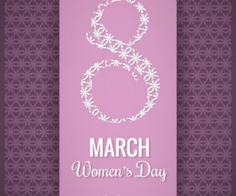 Happy Womens Day Purple Background