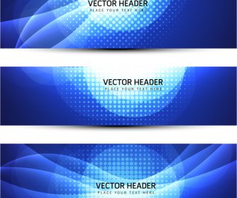 Header Banner Blue Abstract Background