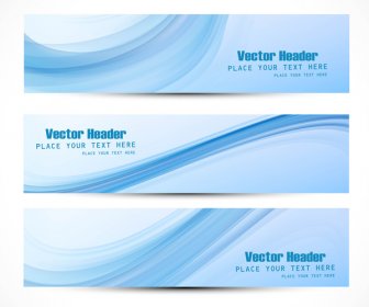 Header Blue Vector Wave Illustration Design