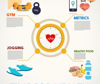 Desain Konsep Kesehatan Dengan Infographic Ilustrasi