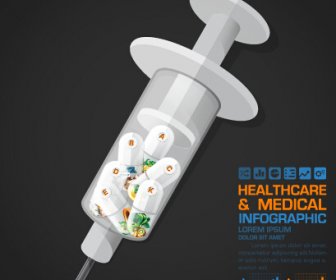 Gesundheitswesen Mit Medizinischen Infografik Vektor