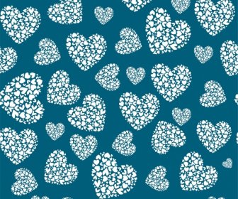 Heart Decor Background Repeating Flat Design