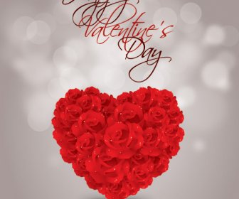 Heart Of Roses Vector Graphic