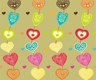 Heart Pattern Design With Seamless Leaning Style