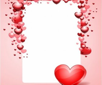 Jantung Dengan Hari Valentine Kartu Bingkai