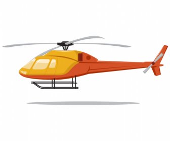 Helicopter Icon Flat Sketch Diseño Moderno