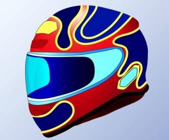 头盔图标设计 3d 五颜六色的装饰