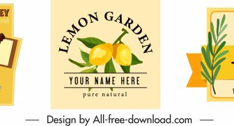Herbal Produk Iklan Warna-warni Klasik Simbol Dekorasi