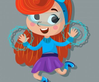 Icono De La Chica Héroe Lindo Dibujo Sdibujo Mágico Dibujos Animados Sketch