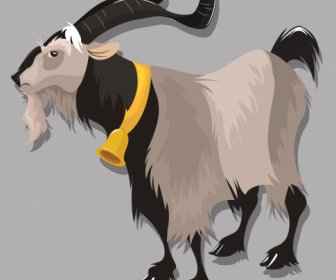 Herviborous Antelope Icon Cartoon Sketch