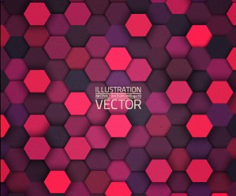 Hexagon Layered Seamless Pattern Vector