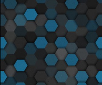 Hexagon Berlapis Mulus Pola Vektor