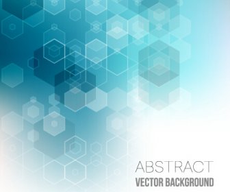 Hexagon With Blurs Background Vector