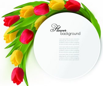 Liburan Tulip Kreatif Latar Belakang Vektor
