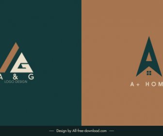 Home-Logo-Vorlage Flachen Text Form Dekor