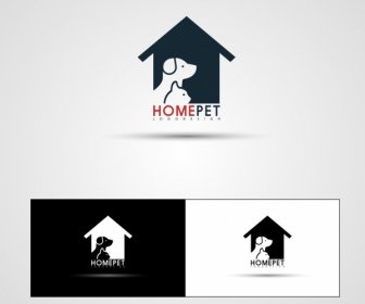 Logotipi Di Animali Domestici Cane Decorazione Icone Gatto