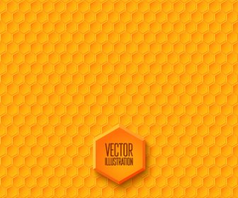 Vector Patrón Transparente Amarillo De Nido De Abeja