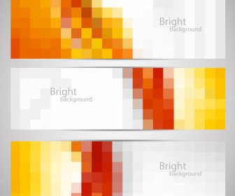 Horizontal Banner Sets Illustration Vector With Blurred Template