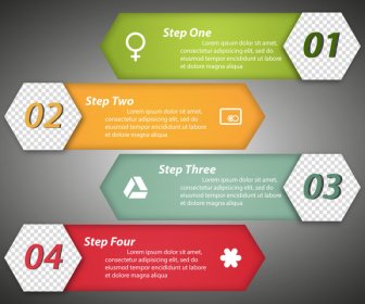 Horizontal Label Template Vector Illustration Of Infographic Diagram