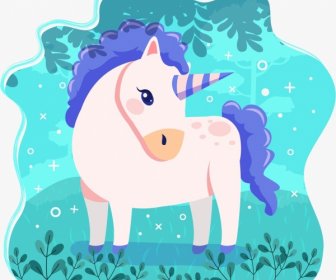 Horse Background Unicorn Icon Multicolored Design