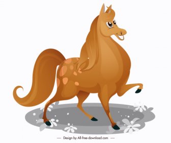 Pferd Symbol Niedliche Cartoon-Skizze