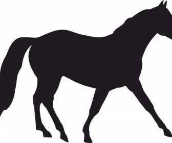 Cavallo Silhouette Libera Cdr Vettori Arte