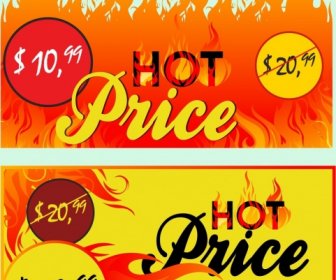 Hot Sales Banner Red Flame Texts Decoration