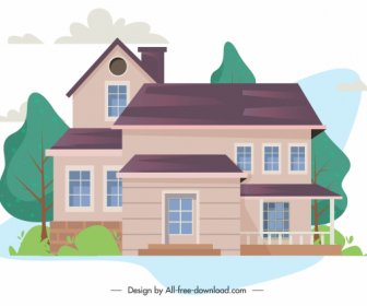 House Architecture Template Elegant Decor Exterior Sketch