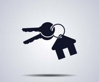 Houses With Key Logos Vector