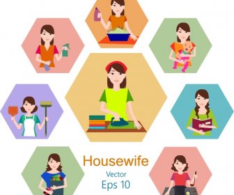 Housewife Concepts Design In Flat With Daily Activities